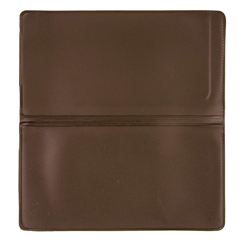 CAROUSELCHECKS Light Brown Vinyl Checkbook Cover, Top Tear Personal Vinyl Checkbook Cover - Image 4